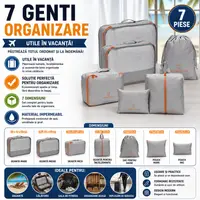 Set 7 Genti Organizatoare Bagaj, Pentru Calatorii, Drumetii, Camping