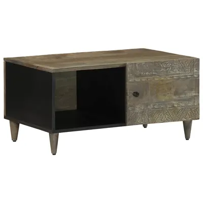 Gossi masuta de cafea gri deschis 80x50x40 cm lemn masiv de mango