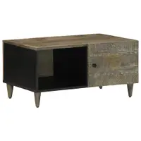 Gossi masuta de cafea gri deschis 80x50x40 cm lemn masiv de mango