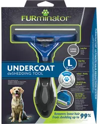 Furminator trimmer pentru câini, blană lungă: mărimea L, lamă din oțel inoxidabil