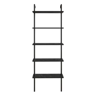 Raft PAULA, negru, 60x22x174 cm