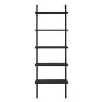 Raft PAULA, negru, 60x22x174 cm