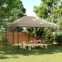 Gossi cort de petrecere pliabil pop-up, taupe, 410x279x315 cm