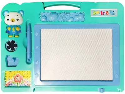 Placă de desen Raya Toys - cu două fețe, turcoaz