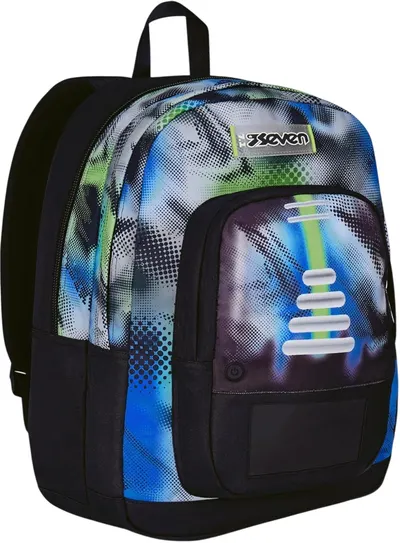 Ghiozdan școlar Seven Freethink - Write Down, Green, 34 l