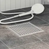 vidaXL Dren de duș cu puncte Argintiu 20 x 20 cm Oțel inoxidabil 304
