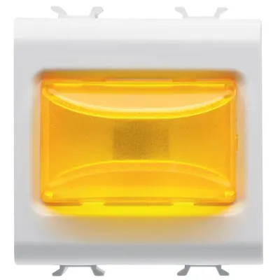 Lampa semnalizare reliefata portocalie 2 module 12V ac/dc / 230V ac Gewiss Chorus GW10634