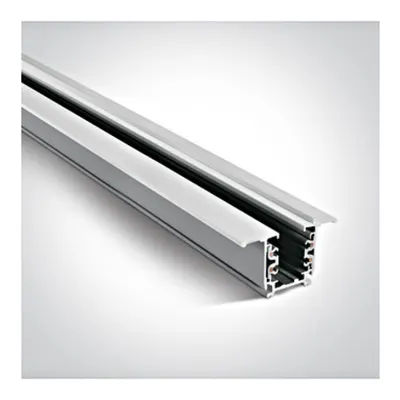 3PH-recessed track square 3m, alb