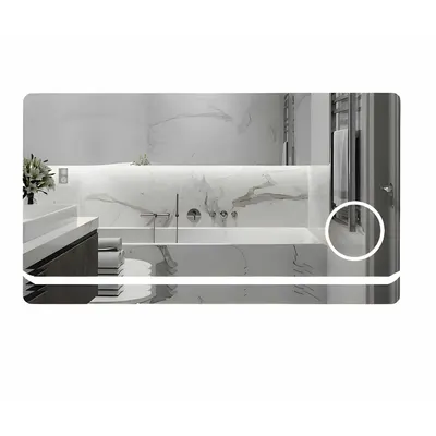 Oglinda baie cu LED lupa si butoane touch L-907 80x60 cm