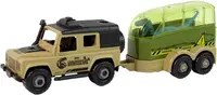 Jucărie pentru copii Lean Toys - Jeep cu remorcă și dinozaur