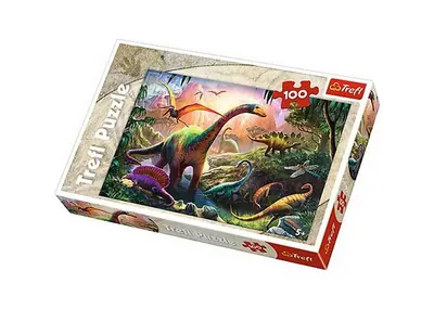 Puzzle 100 piese „Pe tărâmul dinozaurilor”