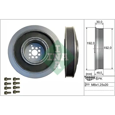 Fulie curea, arbore cotit INA 544 0102 20