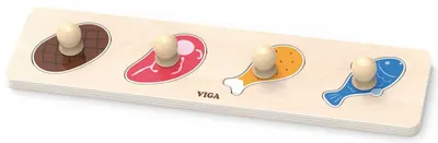Puzzle din lemn Viga - Carne și pește