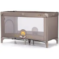 Patut pentru copii Chipolino Capri Lion Beige pliabil, saltea pentru nivelul inferior, intrarea laterala, buzunare laterale, geanta transport, standardul EN716-1 , greutate suportata 15 kg