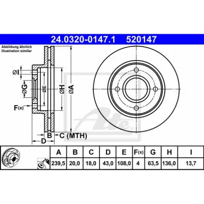 Disc frana ATE 24.0320-0147.1