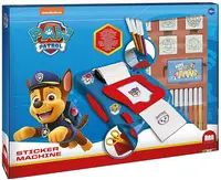 Kit creativ cu mașină de autocolante Multiprint Paw Patrol - Albastru