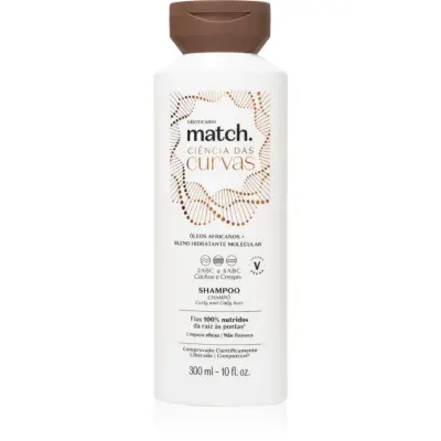 oBoticário Match. Science of Curves șampon hidratant pentru păr creț și ondulat 300 ml