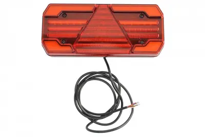 Stop spate stanga (LED, 12 24V, cu intermitent, cu lumina de ceata, cu stop, lumina de parcare, reflector triunghiular, lungime cablu: 2m)