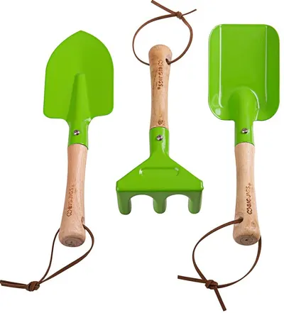 Set de joaca Bigjigs - Instrumente de gradina, verde