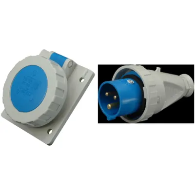 Solutie Completa Priza Incastrata si Fisa Industriala SEZ IP67 (32A, 400V) - Putere si Protectie Trifazata in Medii Industriale