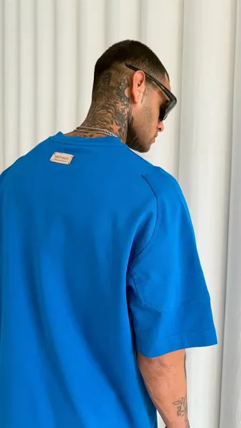 Tricou Oversize Mechanic Blue Tsmh17(m25-40) (mărime: Xl)