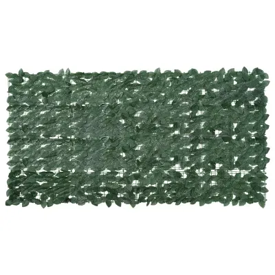 vidaXL Paravan de balcon, frunze verde închis, 200x100 cm