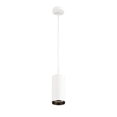 Lampa suspendata, lustra NUMINOS L Pendant, white Indoor LED pendant light white/black 4000K 24°