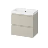 Set dulap de baie suspendat cu lavoar 60x38 cm, casmir, Cersanit Moduo