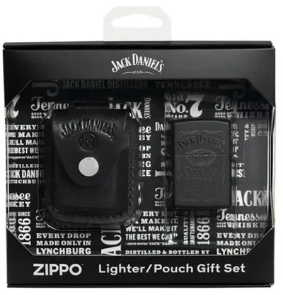 Set brichetă și de carcase Zippo - Jack Daniels, negru mat