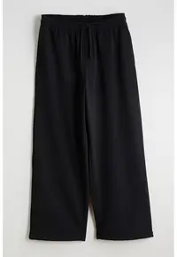 Pantaloni de trening relaxed fit cu snur - Negru