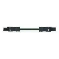 pre-assembled interconnecting cable; Eca; Socket/plug; 3-pole; Cod. A; 2 m; 1,00 mm²; black