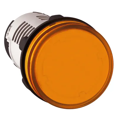Lampa Pilot Rotunda Ø 22 - Portocaliu - Integral Led - 120 V - Terminale Cleme C