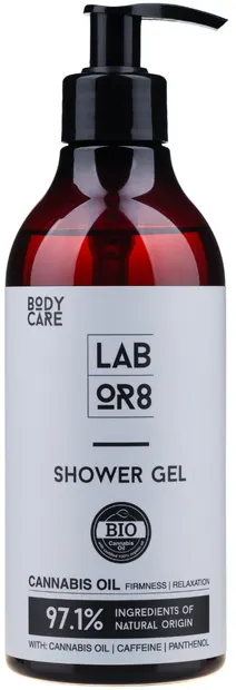 Labor8 Hemp Gel de dus cu ulei de canepa, 380 ml