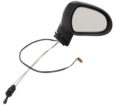 Oglinda dreapta potrivit PEUGEOT 207, 207 SW - mecanica , grunduita, cu senzor temperatura