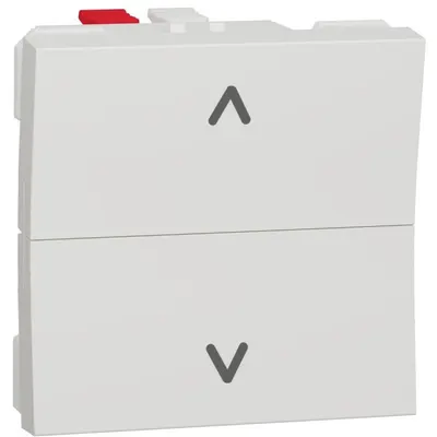 Intrerupator cu revenire jaluzele 6A 2 module Schneider Noua Unica NU320718, alb