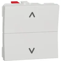 Intrerupator cu revenire jaluzele 6A 2 module Schneider Noua Unica NU320718, alb