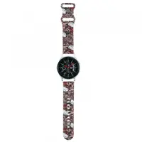Curea Hello Kitty Silicone Tags Graffiti pentru Samsung Galaxy Watch / Huawei Watch 46mm / 45mm / 41mm Series, Roz