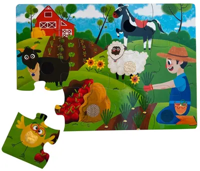 Puzzle Neobebek - DinoMini Feel and Touch, Ferma