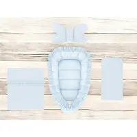 Set 4 in 1 cosulet bebelus MimiNu Baby Cocoon 75x55 cm Colectia Royal Blue