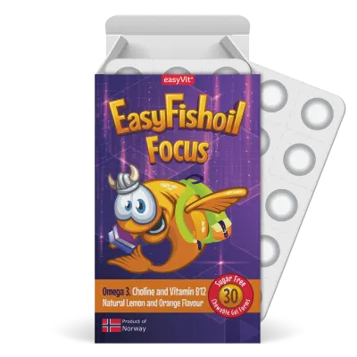 Easy FishOil Focus pentru copii, Ropharma | 30 comprimate masticabile