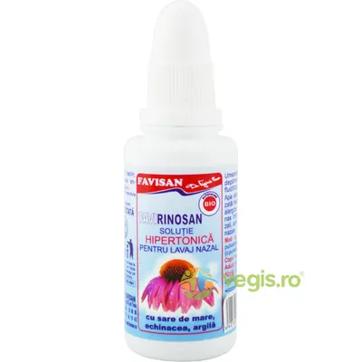 Solutie Hipertonica pentru Lavaj Nazal cu Sare de Mare, Echinacea si Argila FaviRinosan 30ml