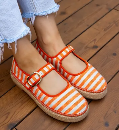 Espadrile dama Gamny Portocalii