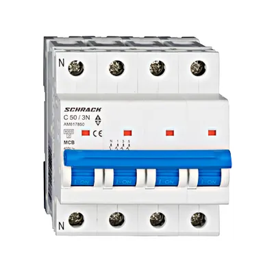 Intrerupator automat tetrapolar MCB, AMPARO 6kA, C 50A, 3P+N