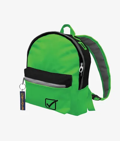Rucsac Givova University, Verde fluo/Negru, 31 x 25 x 11 cm