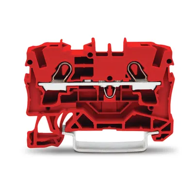 2-conductor through terminal block; 4 mm²; suitable for Ex e II applications; side and center marking; for DIN-rail 35 x 15 and 35 x 7.5; Push-in CAGE CLAMP®; 4,00 mm²; red