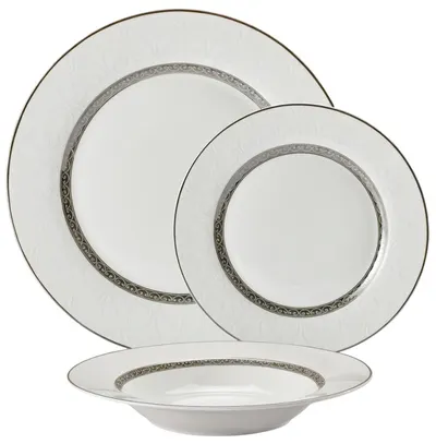 Set de porțelan pentru servit masa Morello - Elegant Silver, 18 piese
