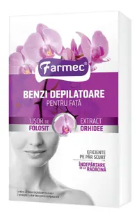 Benzi depilatoare pentru fata cu extract de orhidee, Farmec