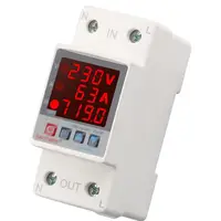 Releu siguranta digitala de protectie tensiune, Sinotimer, reglabila intre 1 - 63A, contor, ecran digital LED, SVP-719-63A