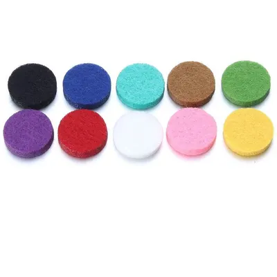 Filtre aromaterapie bumbac pentru breloc aromaterapie, 25mm, Set 10 Buc