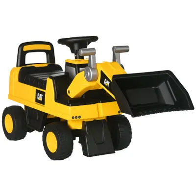 HOMCOM Licensed CAT Kids Ride on Excavator